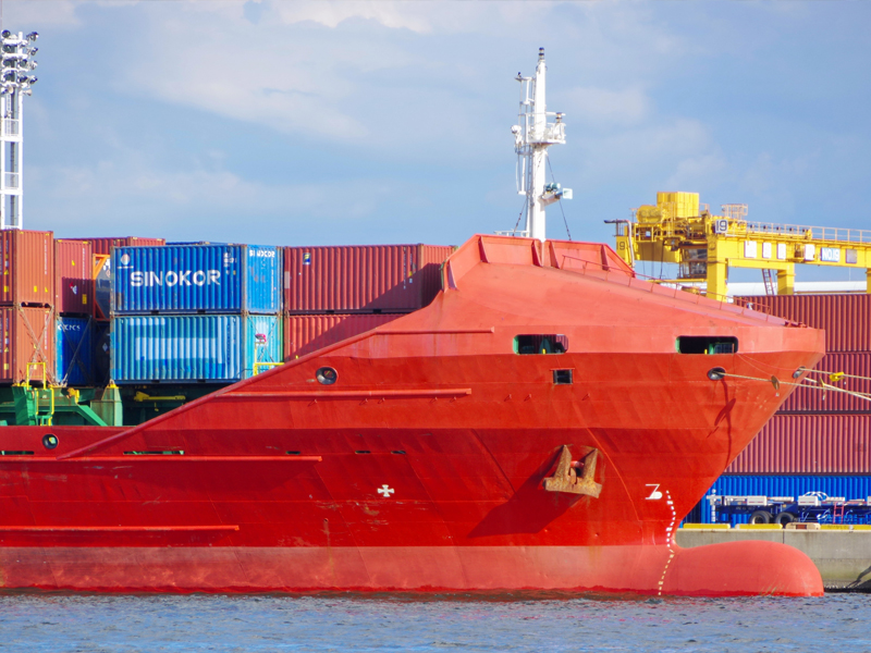 港のコンテナヤード